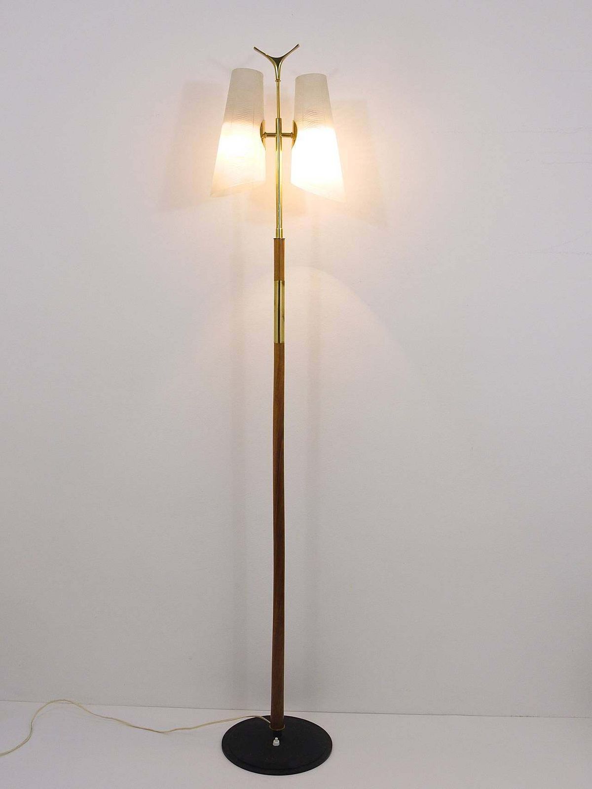 Rupert Nikoll Mid Century Brass Floor Lamp, Austria, 1950s photo 1936.0