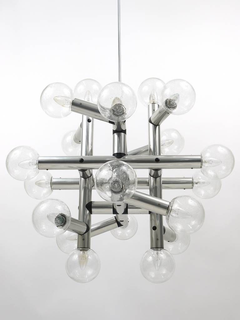 Up  Of 3 Identical J.T. Kalmar Atomic Ceiling Lamps Chandeliers, Austria, 1960s photo furniture