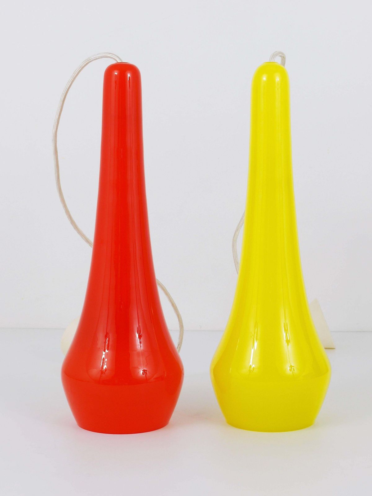 Two Gino Vistosi Murano Glass Mid Century Pendant Lamps, Italy, 1950s photo vinterior