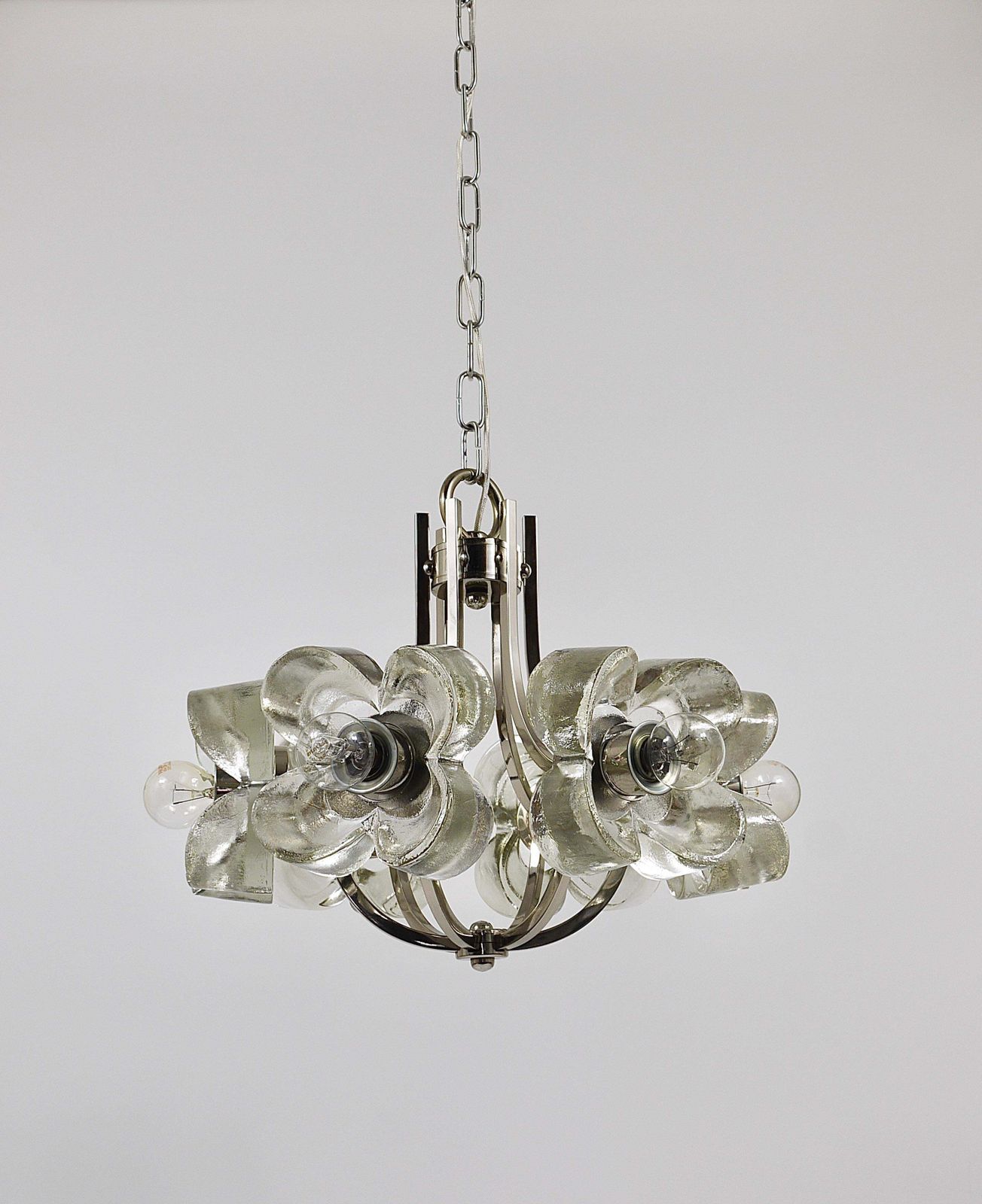 photo buy Kalmar Style Crystal Glass Flower Pendant Chandelier By Sische, Germany, 1970s