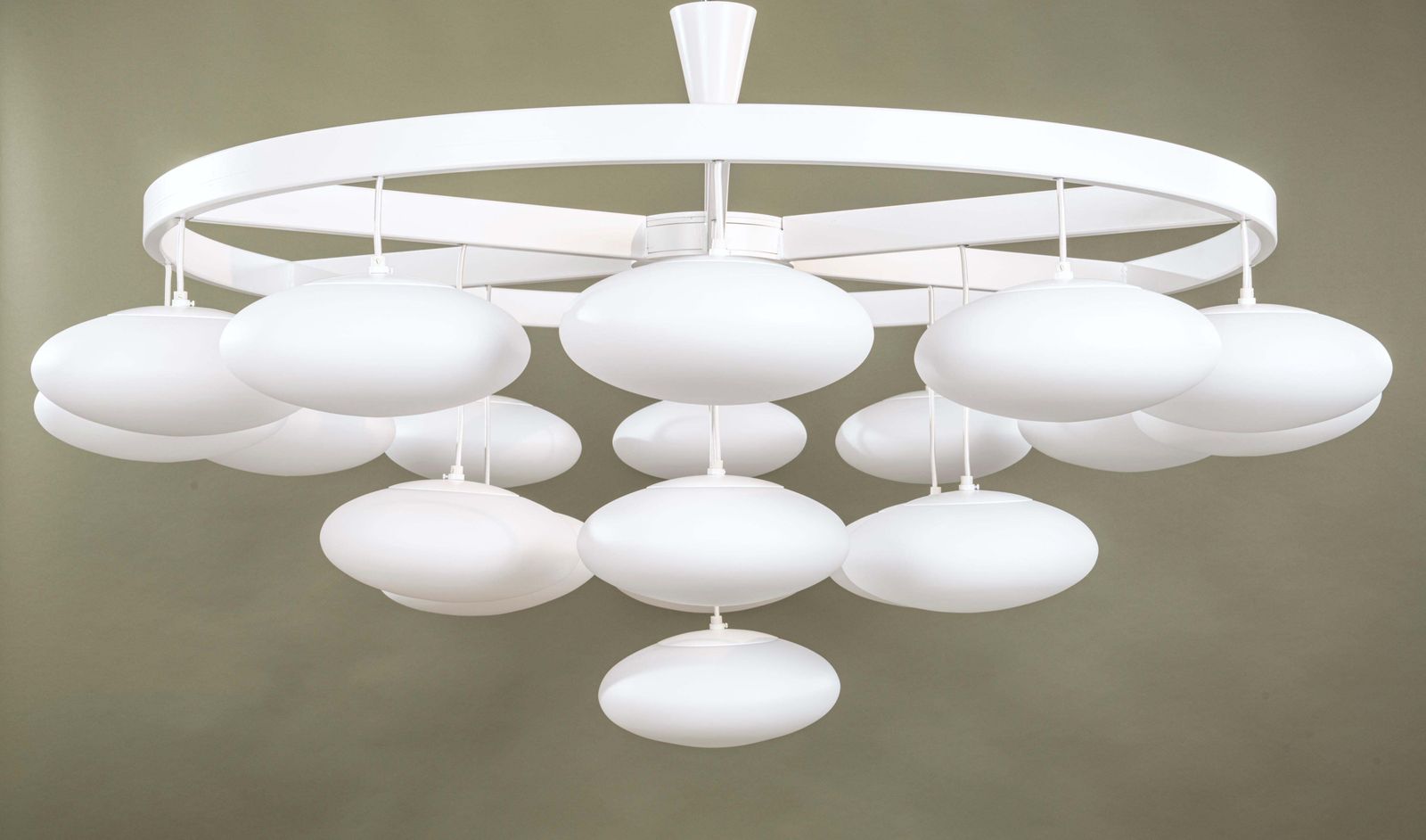 photo vinterior Impressive Midcentury Modern Cloud Chandelier From Volksgarten Milchhalle Vienna