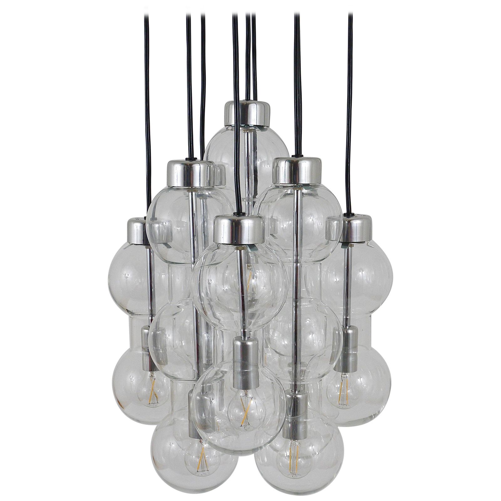 Impressive Doria Cascading Hourglass Chandelier, Space Age, Germany, 1960s