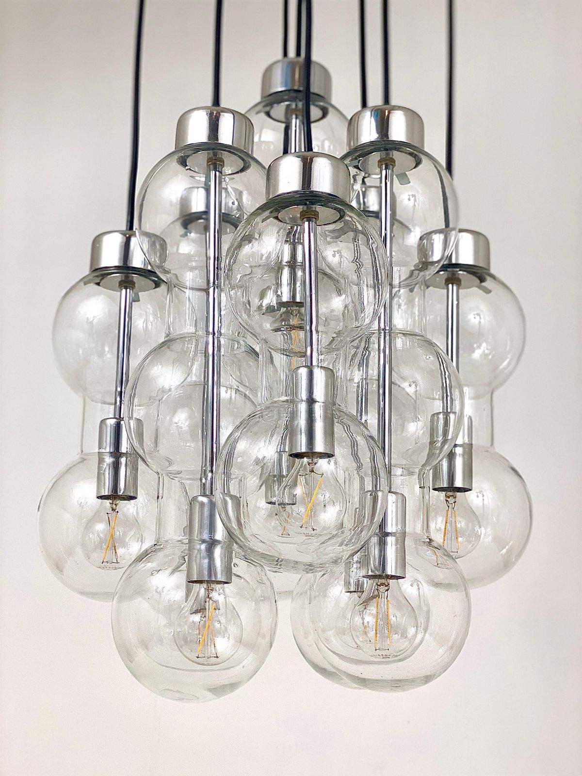 Impressive Doria Cascading Hourglass Chandelier, Space Age, Germany, 1960s photo vinterior