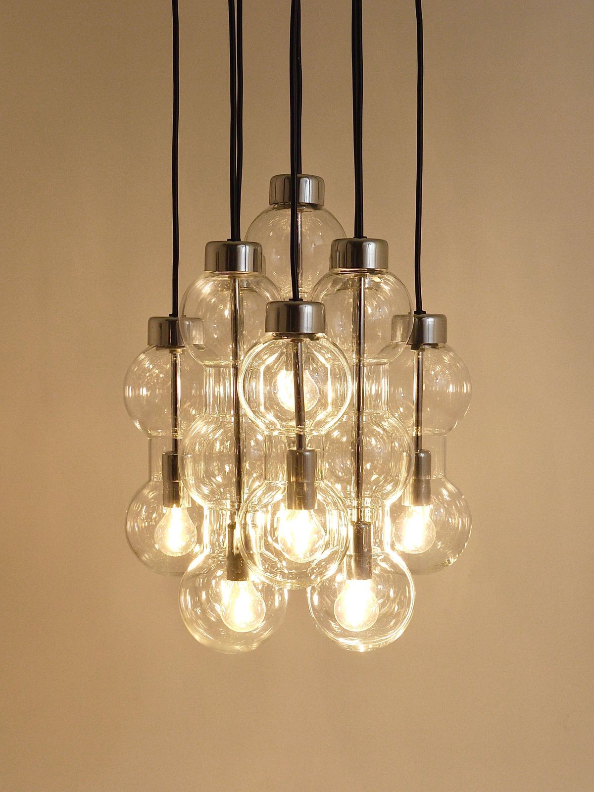photo buy Impressive Doria Cascading Hourglass Chandelier, Space Age, Germany, 1960s