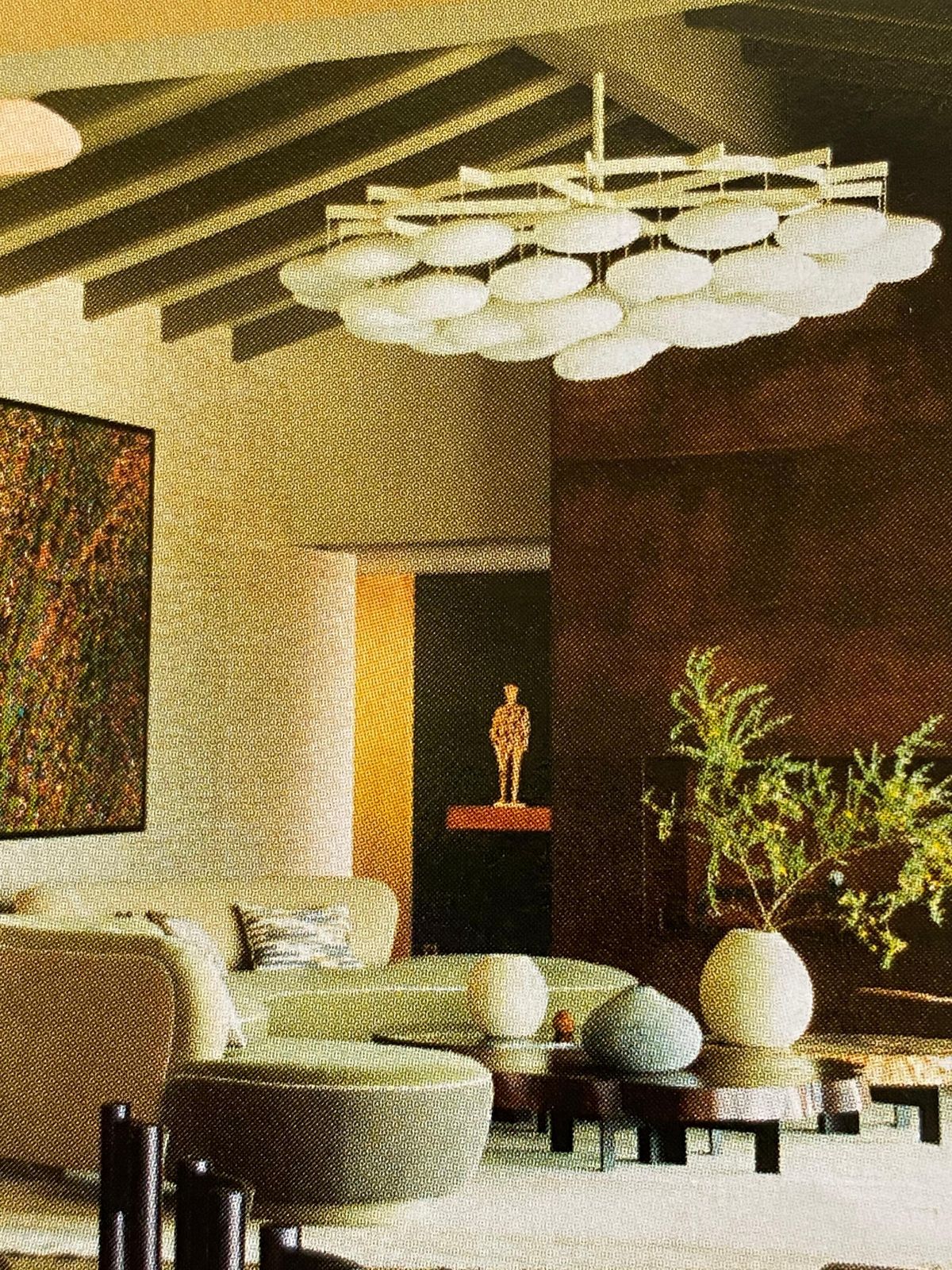 Impressive Large Mid Century Modern Cloud Chandelier From Milchhalle Vienna photo vinterior