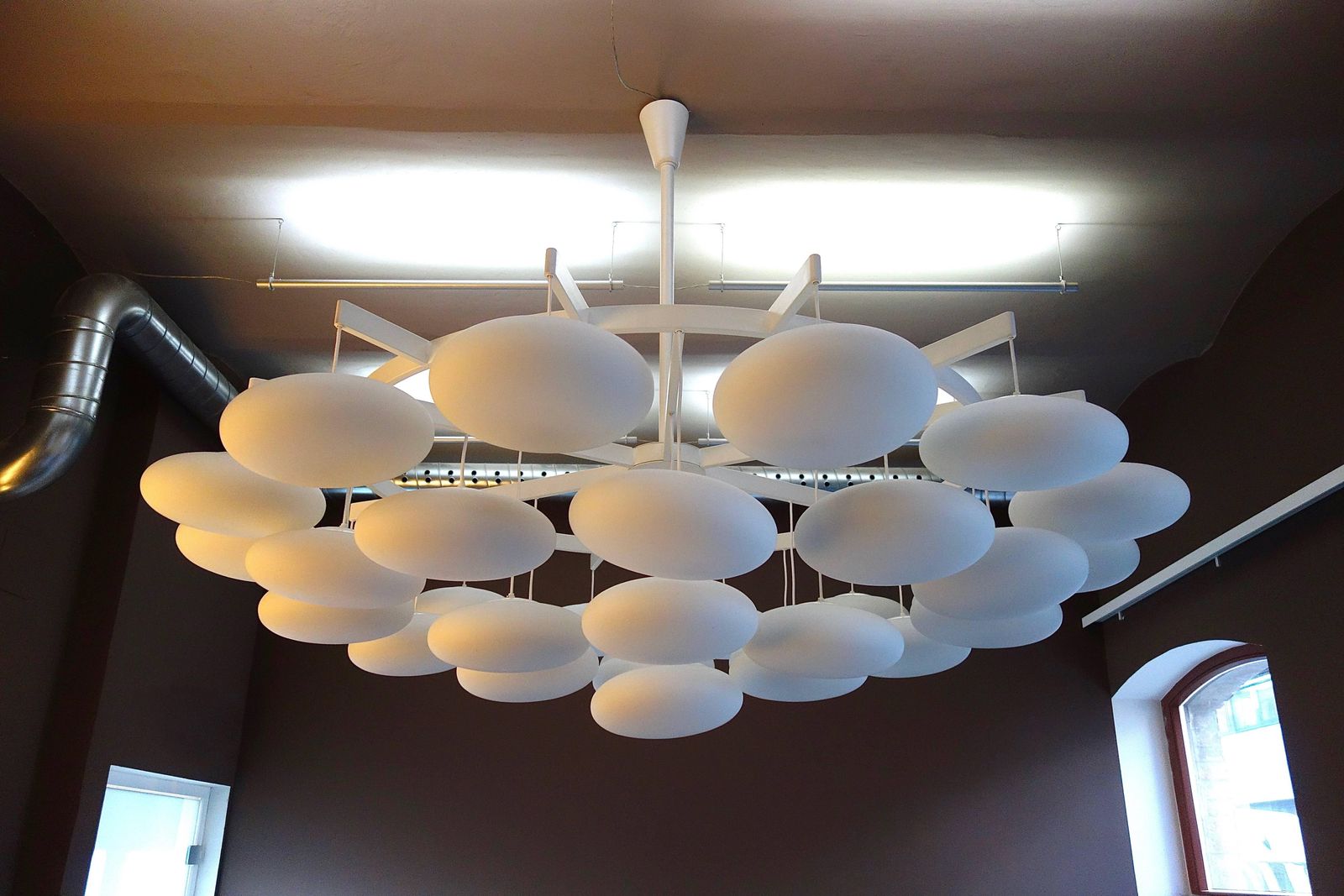 photo buy Impressive Large Mid Century Modern Cloud Chandelier From Milchhalle Vienna