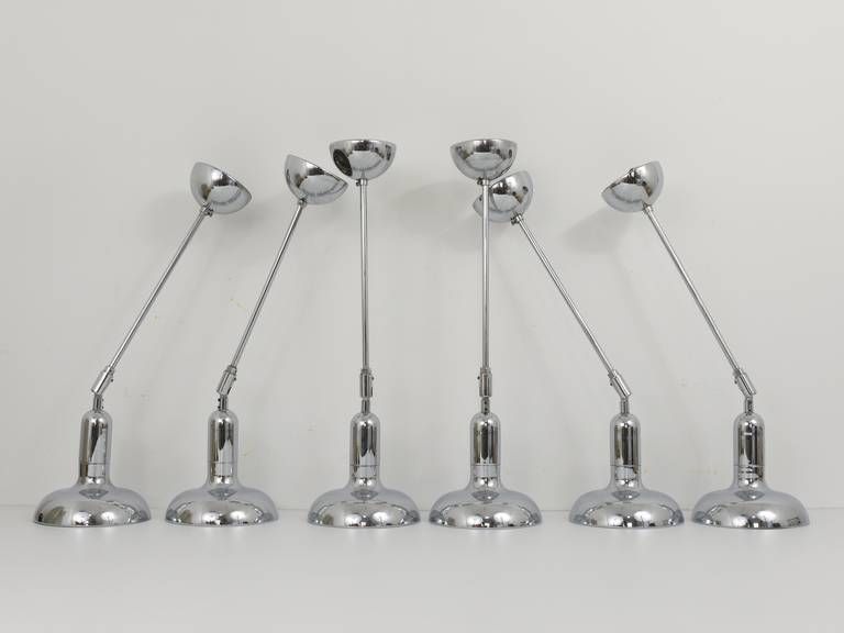 Gino Sarfatti Style 4 Adjustable Pendant Lamps, Gebr. Cosack, Germany, 1970s photo furniture