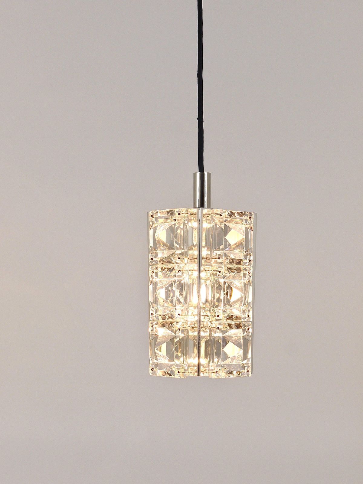 photo buy Bakalowits Vienna, Up To Three Faceted Crystal Pendant Lamps, Austria, 1960s