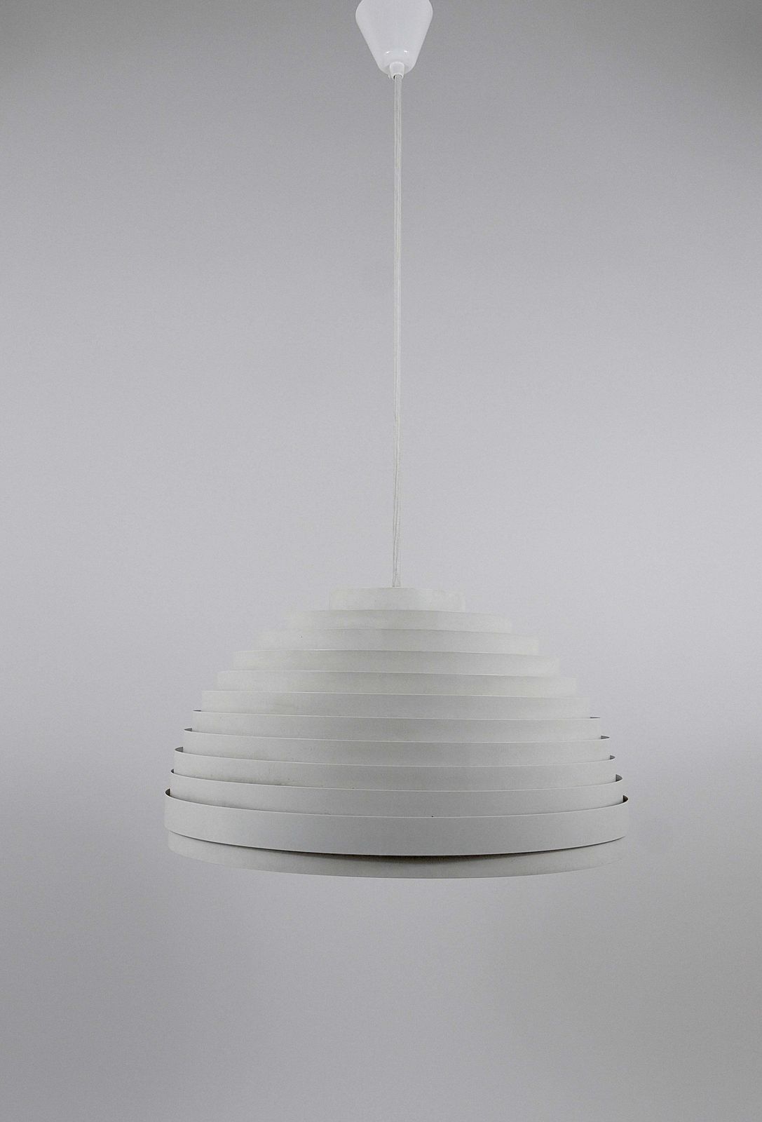1960s Panton Style "Dynamic" Lamella Ring Pendant Moon Lamp By Vest, Austria photo furniture