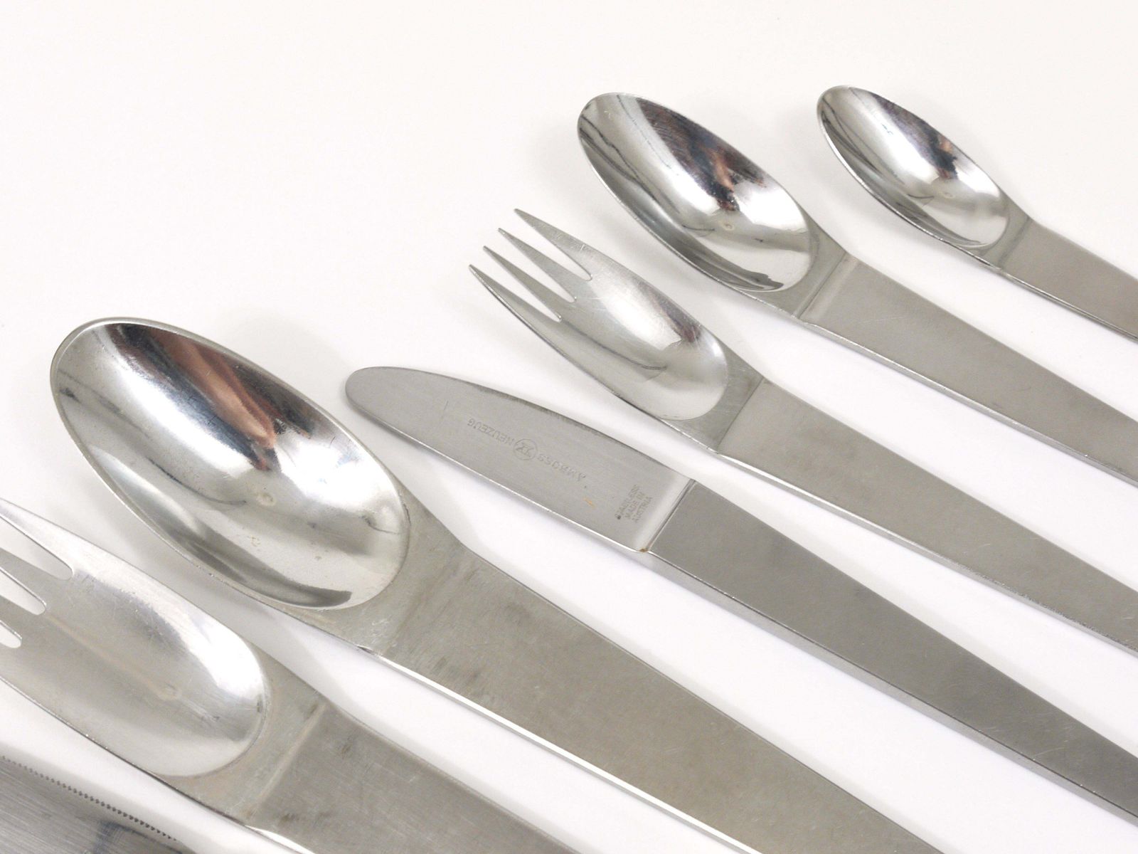 Carl Auböck 2060 Flatware, 42 Pcs., Complete For 6 Persons, Amboss Austria, 1950 photo 3950.0