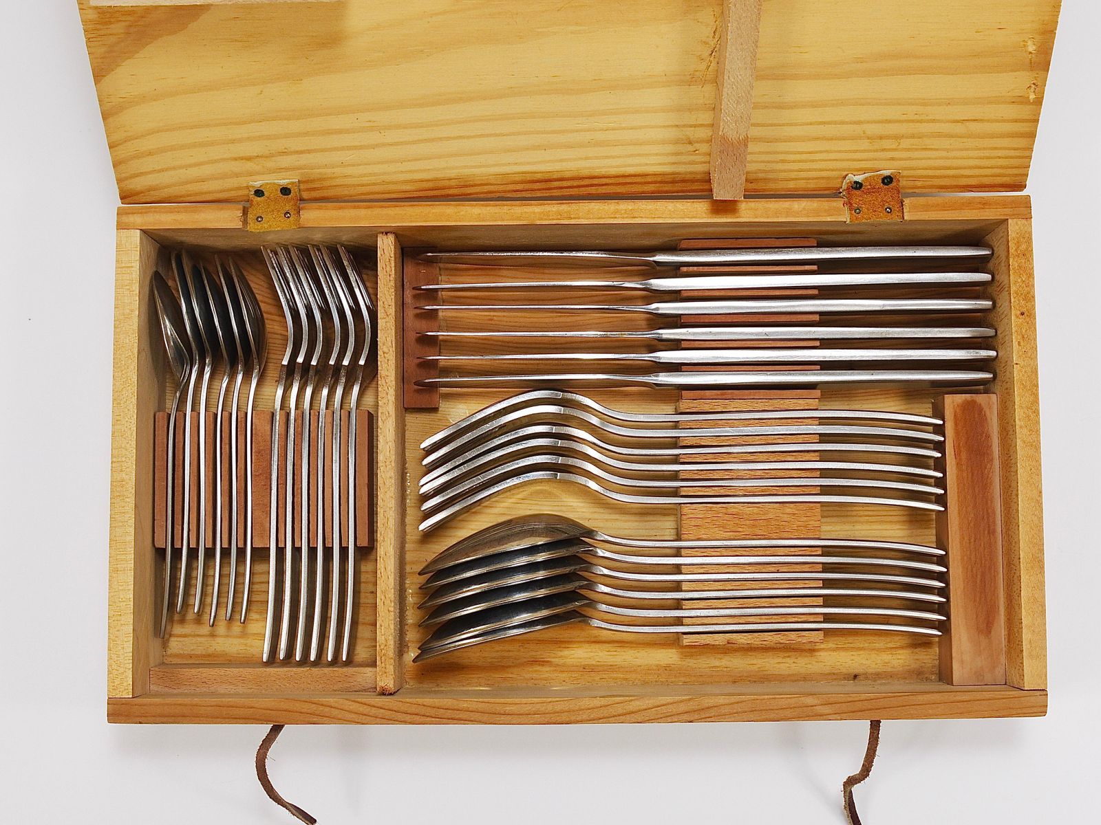 photo furniture Boxed Helmut Alder Amboss 2050 Flatware Cutlery For Six, 30 Pcs., Austria, 1950s