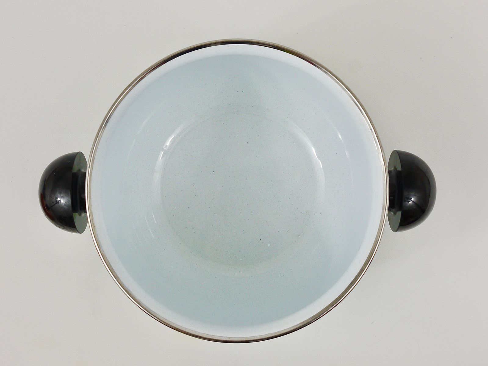 Carl Aubock Enameled Pot With Lid By Riess, Orange, White, Green, Austria, 1970s photo 290.0
