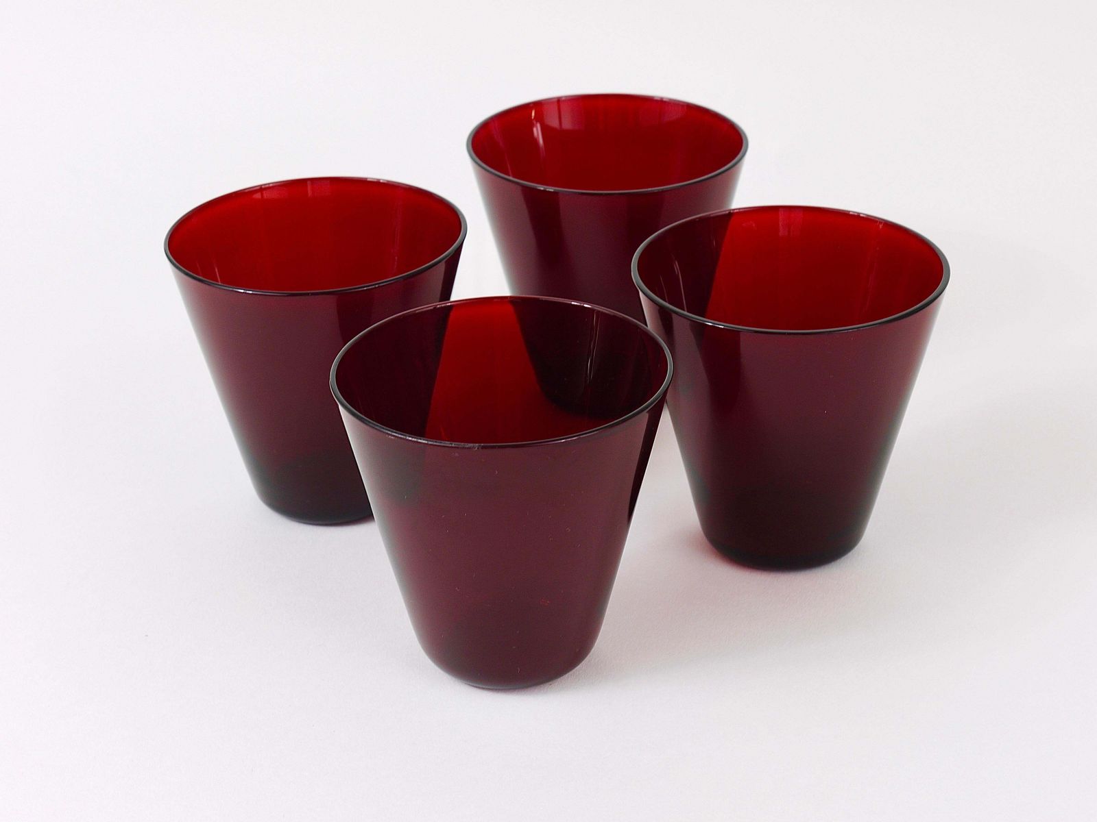 Four Kaj Franck Kartio Midcentury Drinking Glasses By Nuutajarvi Nottsjo Finland photo furniture