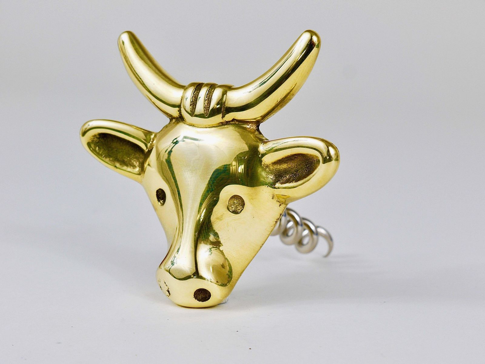 Walter Bosse Cow Brass Cork Screw Bottle Opener, Herta Baller, Austria, 1950s photo furniture
