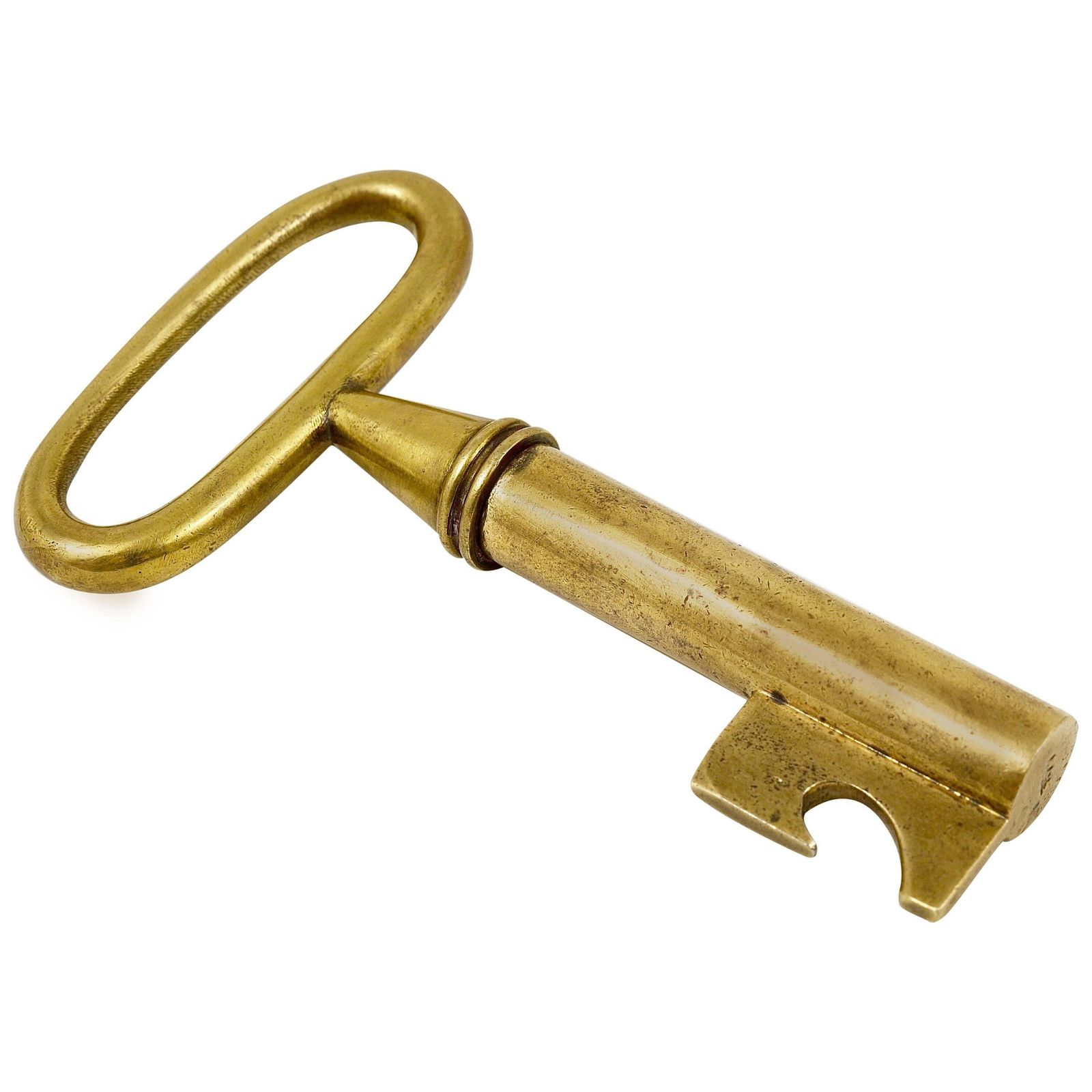 Carl Aubock Big Brass Key Cork Screw, Bottle Opener, Paperweight, Austria, 1950s