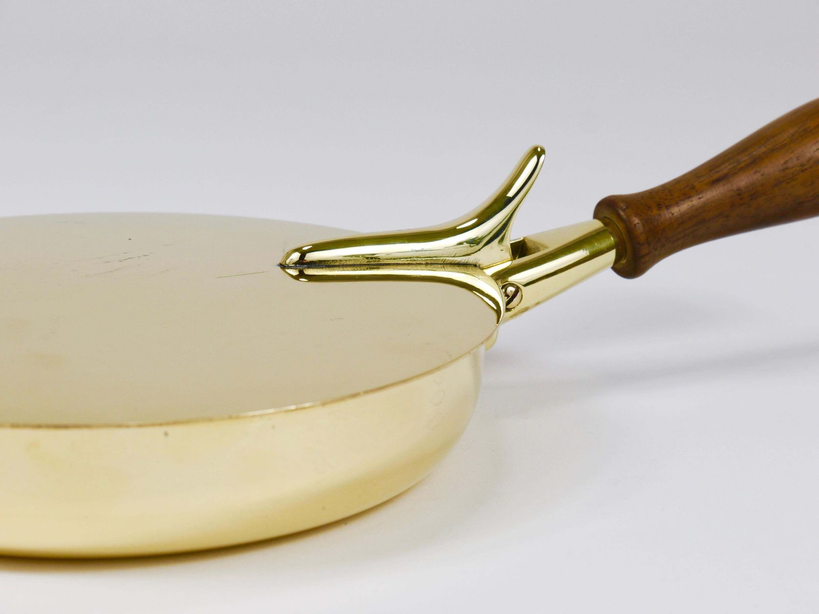 photo furniture Marked Carl Aubock Butler Brass Ashtray With Lid And Handle, Vienna, 1950s
