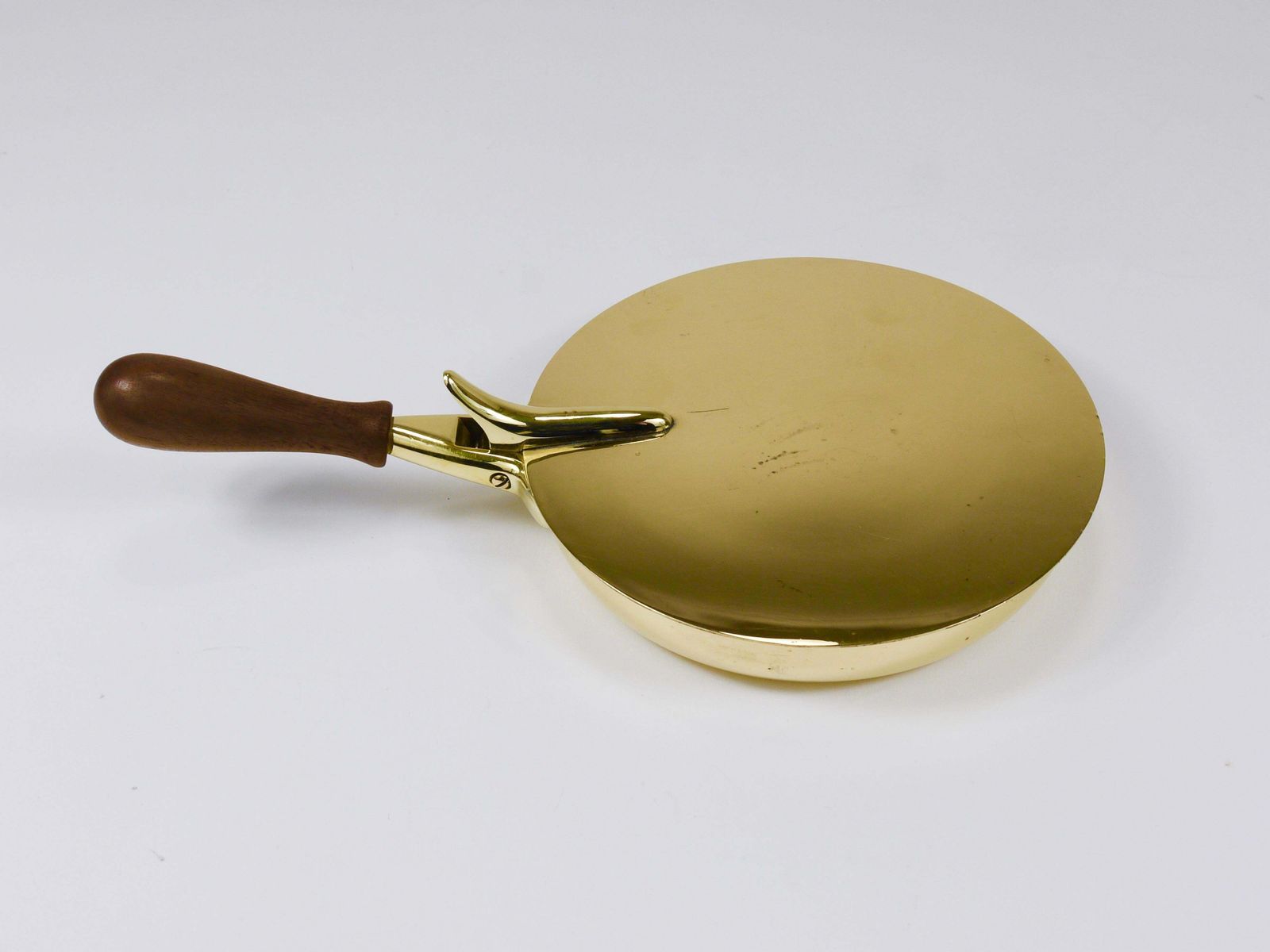 photo buy Marked Carl Aubock Butler Brass Ashtray With Lid And Handle, Vienna, 1950s