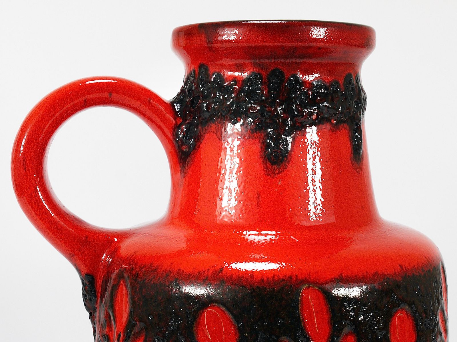 Tall Fat Lava Art Pottery Floor Vase By Scheurich, Western Germany, 1970s photo buy