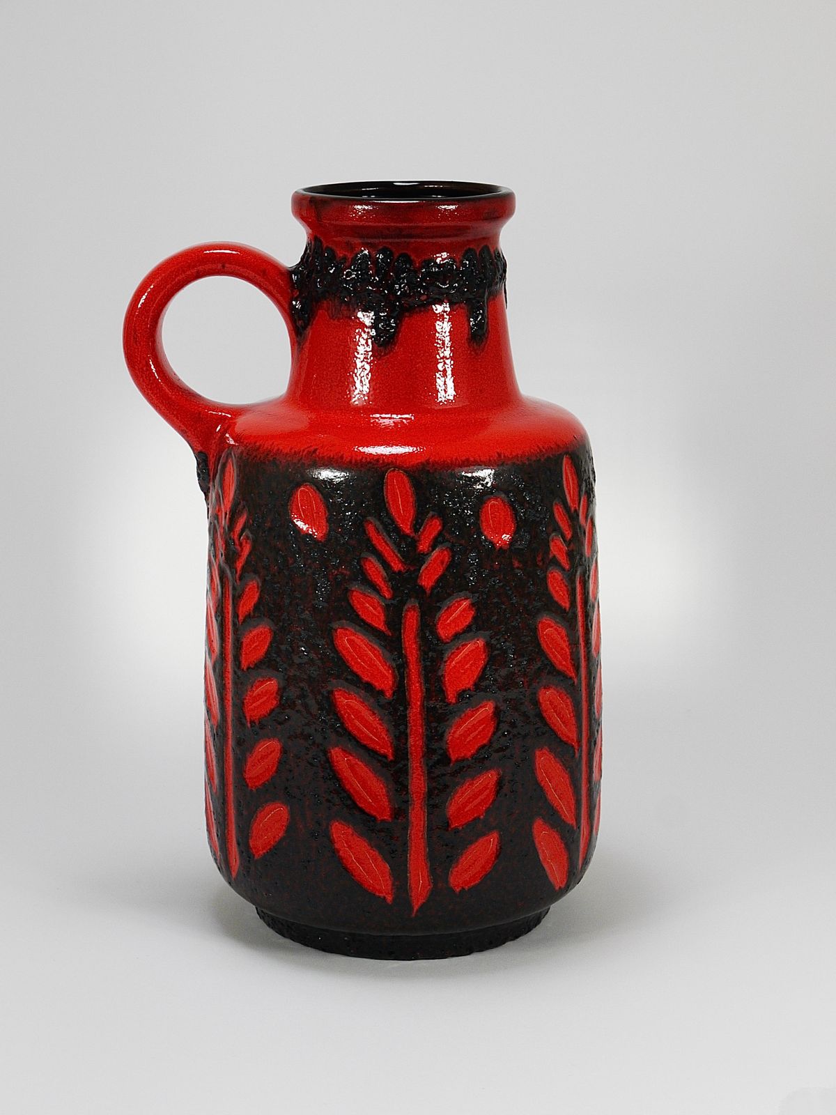 314.0 Tall Fat Lava Art Pottery Floor Vase By Scheurich, Western Germany, 1970s photo