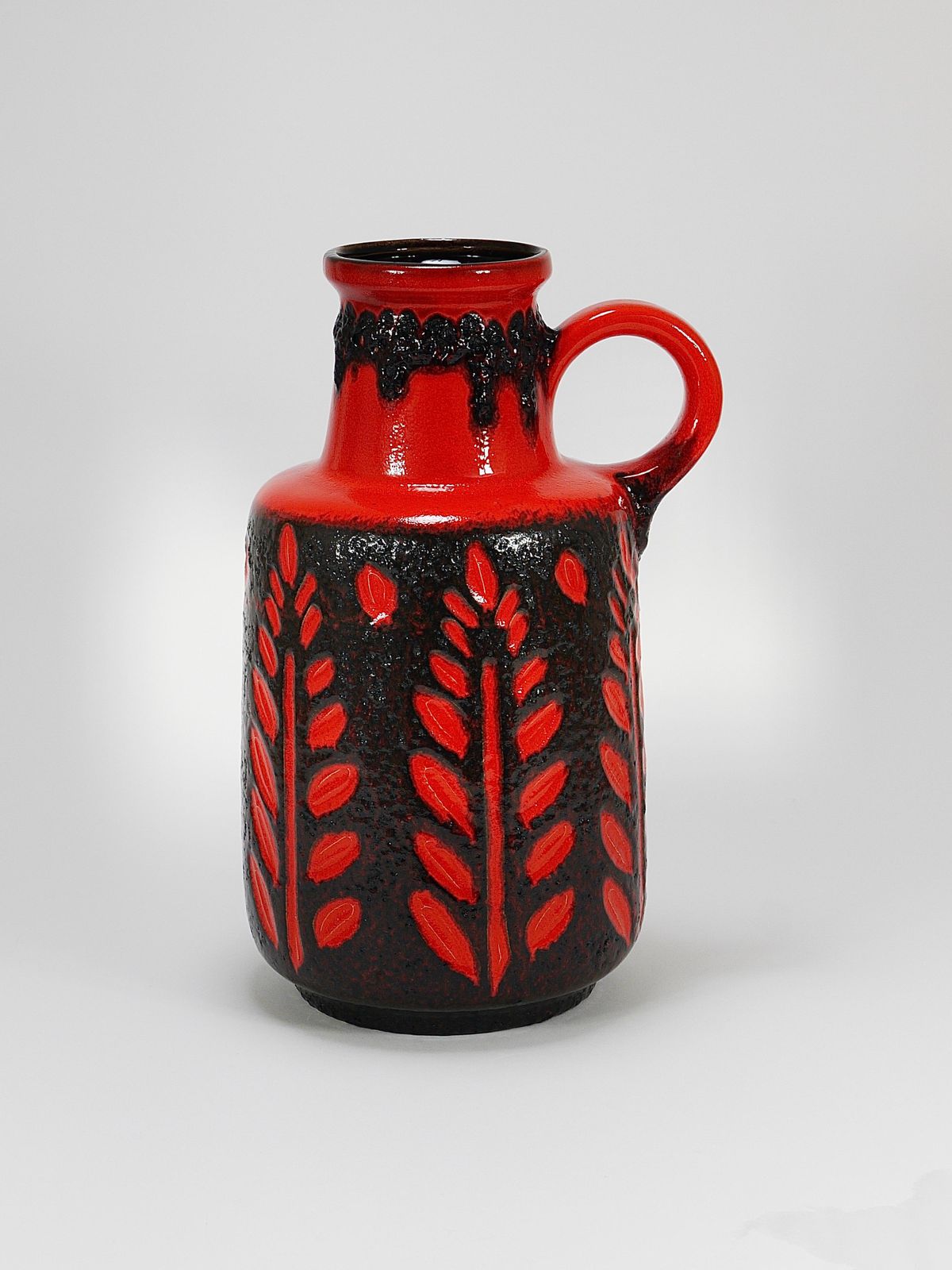 photo buy Tall Fat Lava Art Pottery Floor Vase By Scheurich, Western Germany, 1970s