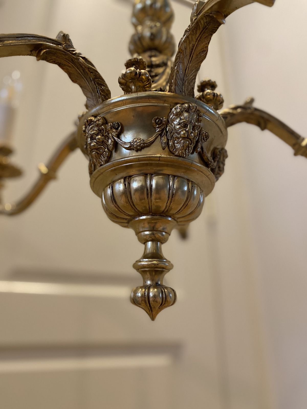 Antique French Ormolu 5 Lights Chandelier Louis XV Style photo 900.0