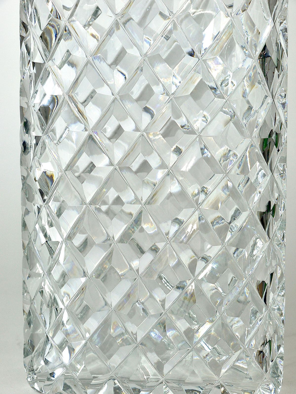 photo for sale Sparkling Facetted Crystal Glass Vase By Claus Josef Riedel, Austria, 1970s