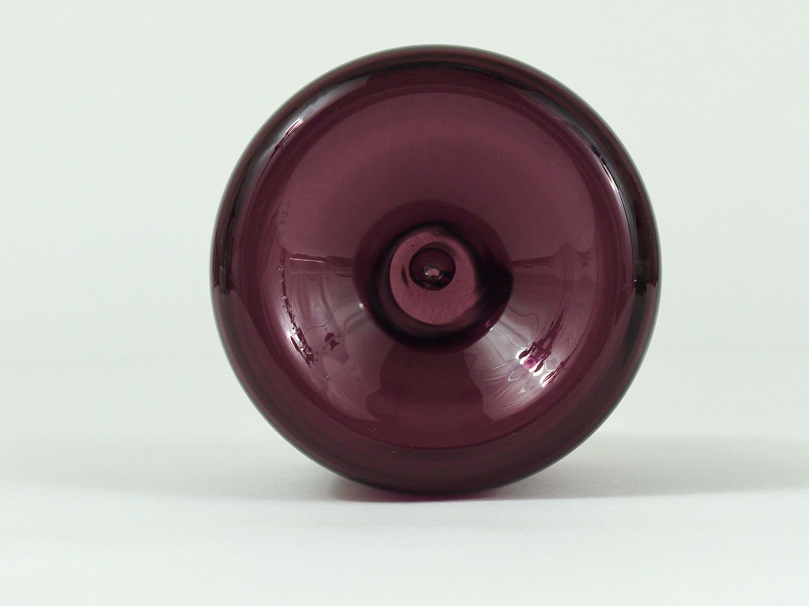 photo buy Signed Purple Timo Sarpaneva Pullo Bird Bottle Glass Vase, Iittala, Finland