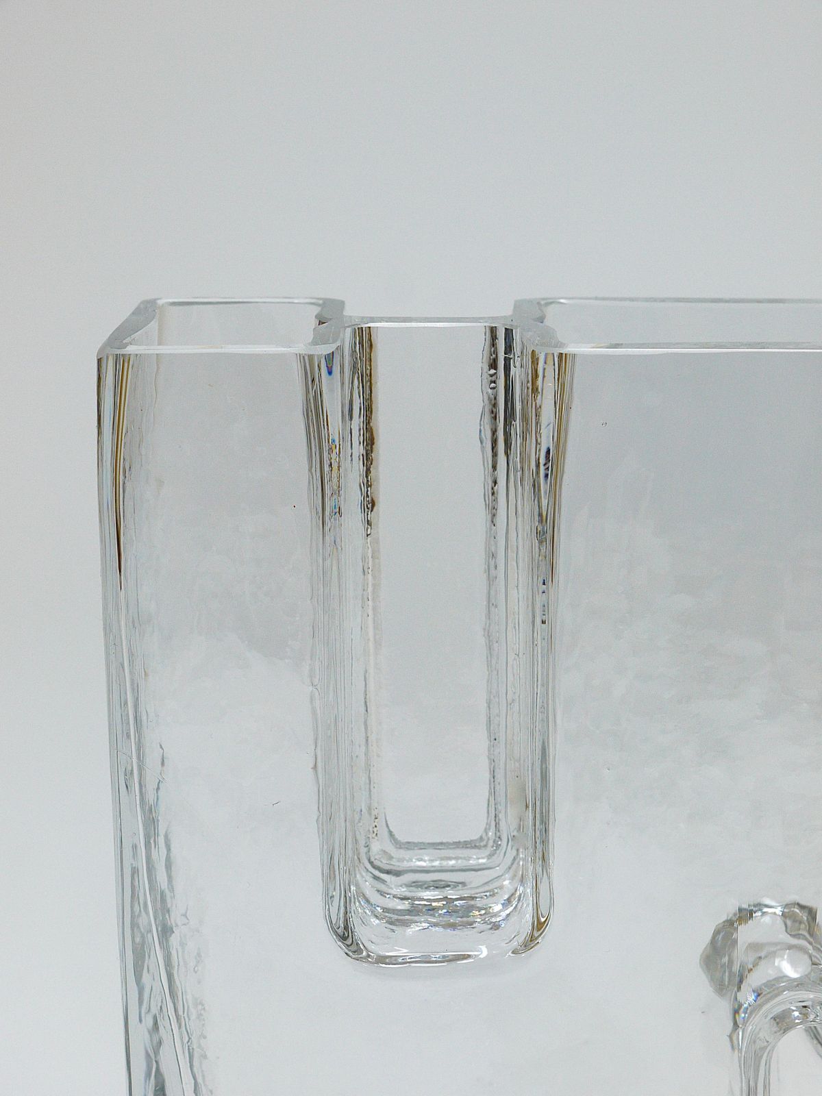 Op Art Ice Glass Vase By Claus Josef Riedel, Austria, 1970s photo Home Decor