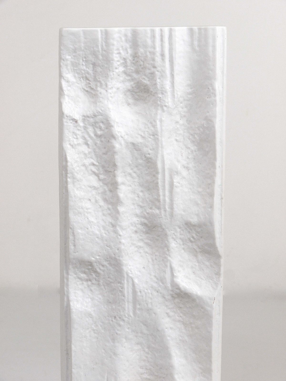photo furniture Huge White Relief Op Art Porcelain Vase, Martin Freyer, Rosenthal Germany, 1960s