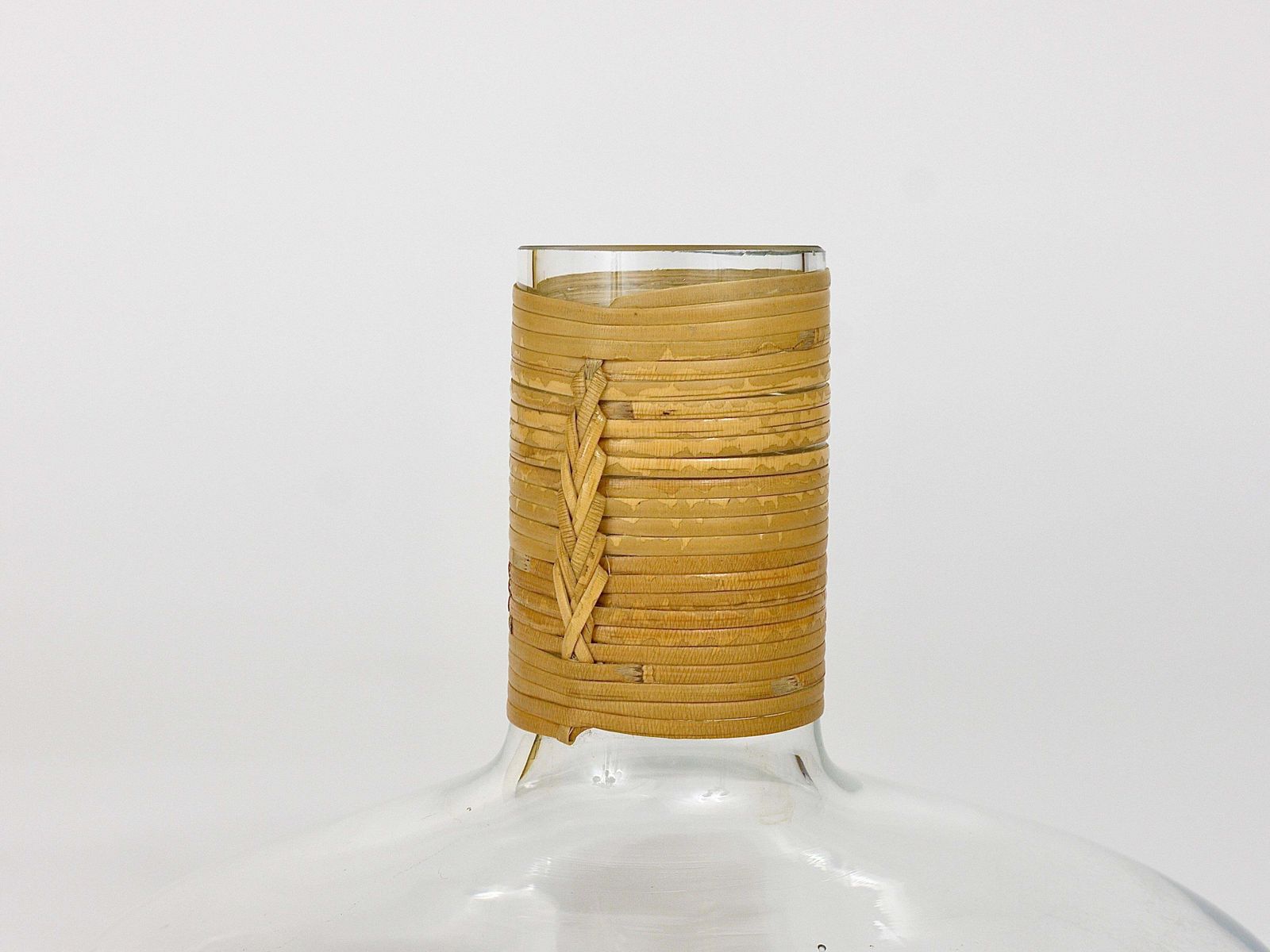 photo furniture Carl Aubock Vase Or Decanter With Wicker Top, Midcentury, Austria, 1950s