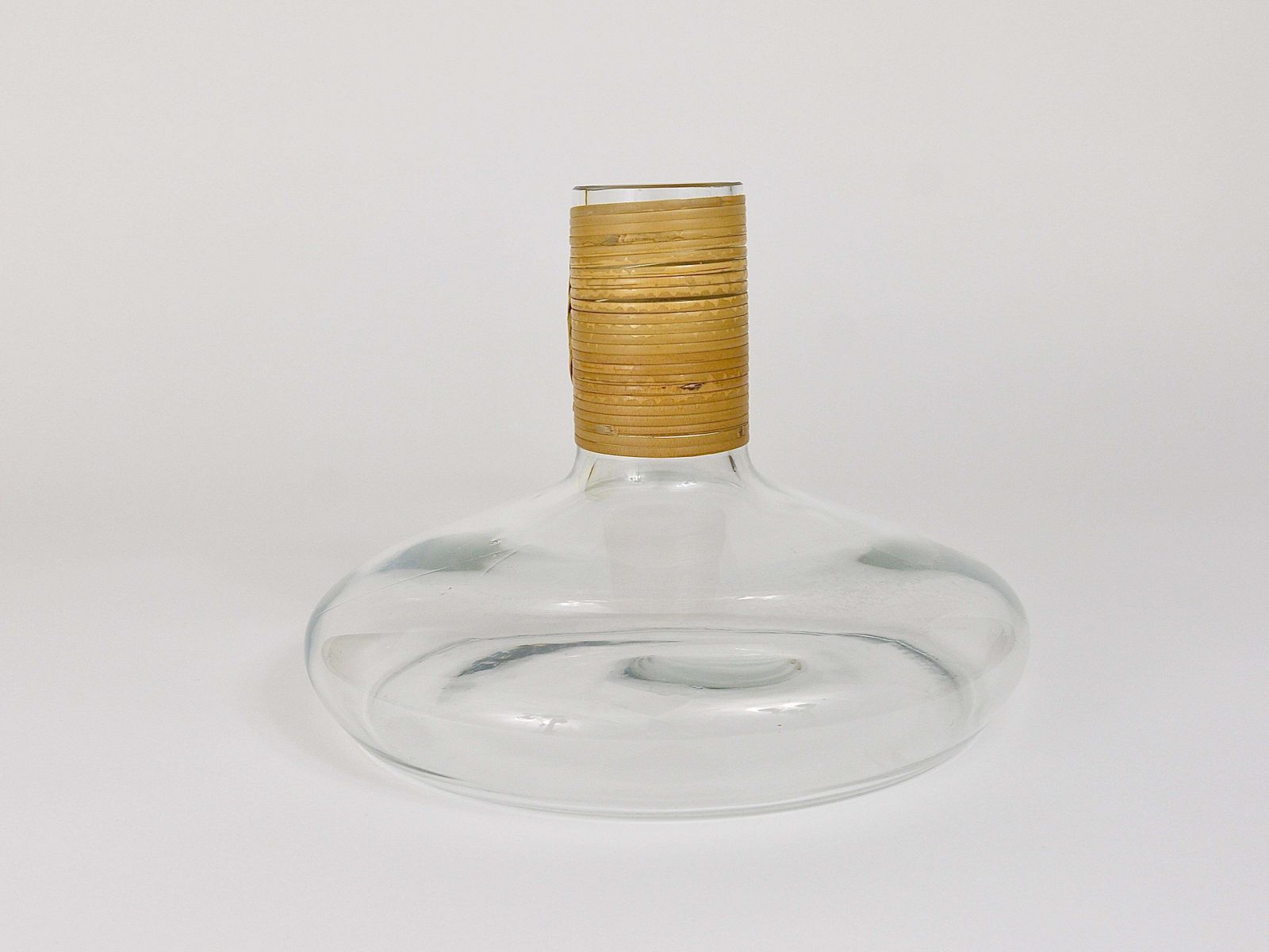 1088.0 Carl Aubock Vase Or Decanter With Wicker Top, Midcentury, Austria, 1950s photo