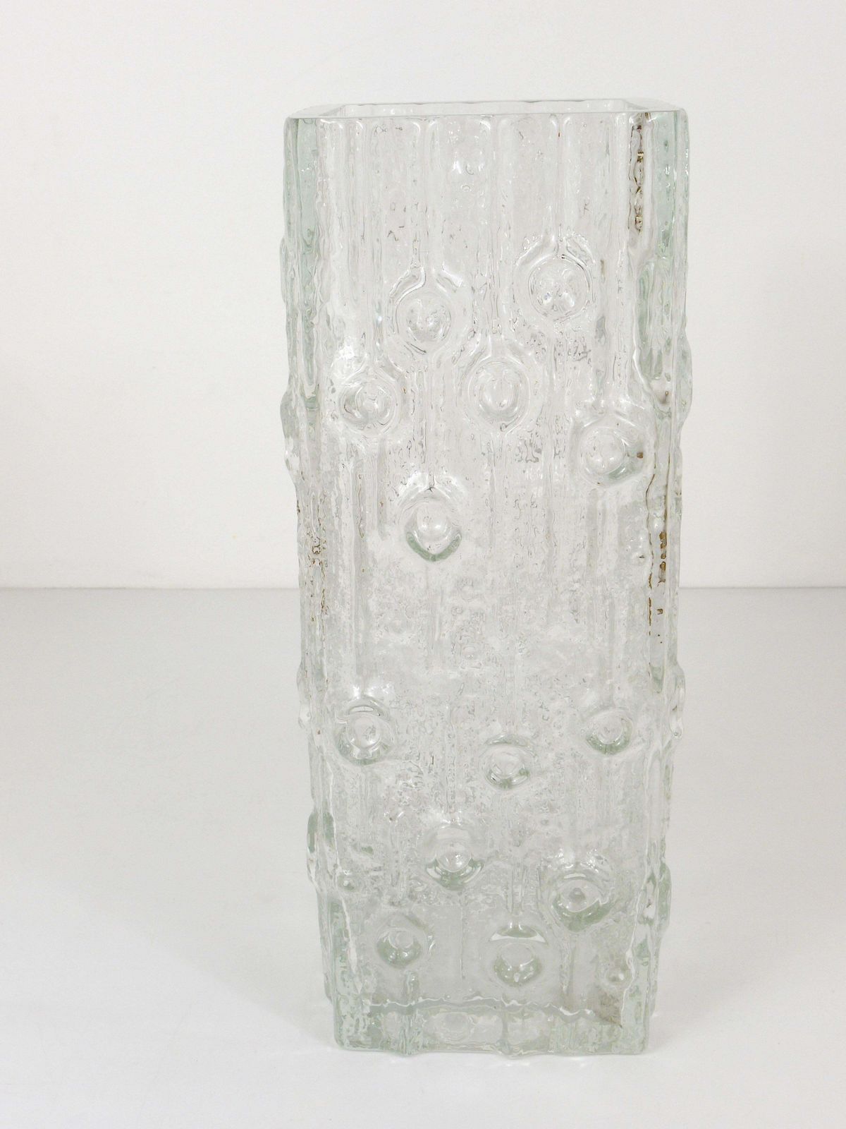 photo furniture Big Op Art Ice Glass (Floor) Vase By Peill & Putzler, Mid Century Germany, 1970s