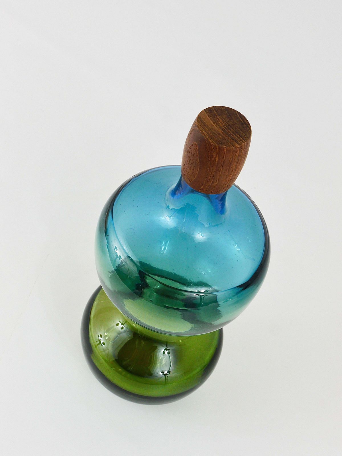 Göran Wärff Pukeberg Colorful Tropico Carafe Glass Bottle Decanter, Sweden, 1960 photo furniture