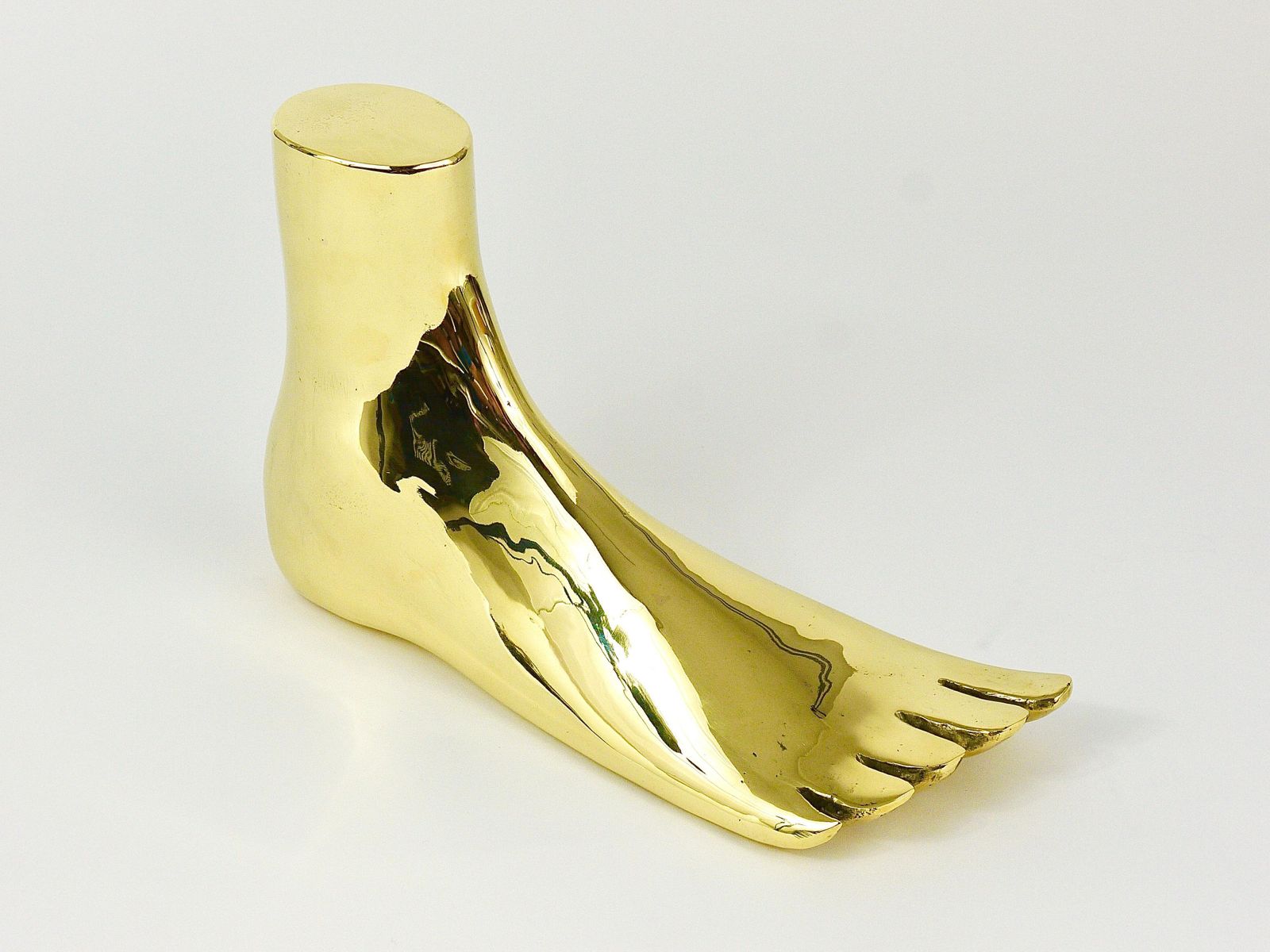 photo for sale Carl Auböck Monumental Lifesize Brass Foot Sculpture, Werkstätte Auböck, Austria