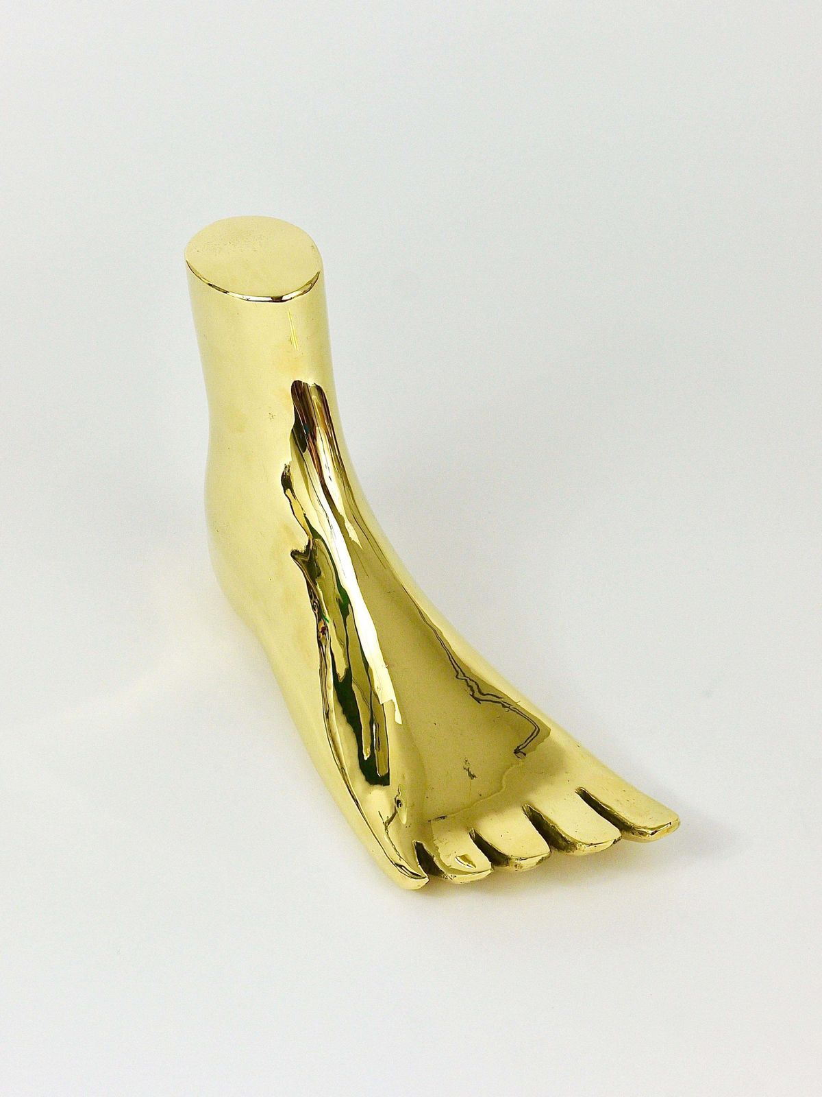 Art Carl Auböck Monumental Lifesize Brass Foot Sculpture, Werkstätte Auböck, Austria photo