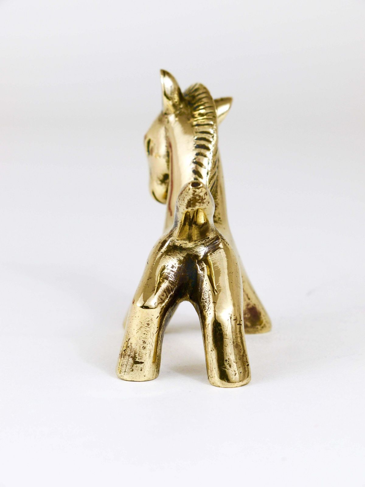 photo furniture Walter Bosse Midcentury Brass Horse Figurine, Herta Baller, Austria, 1950s