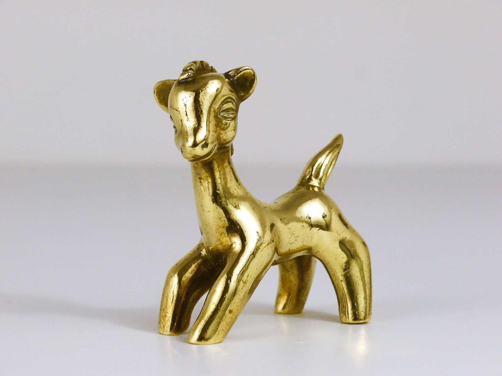 Walter Bosse Mid Century Horse Brass Figurine, Hertha Baller, Austria, 1950s photo vintage