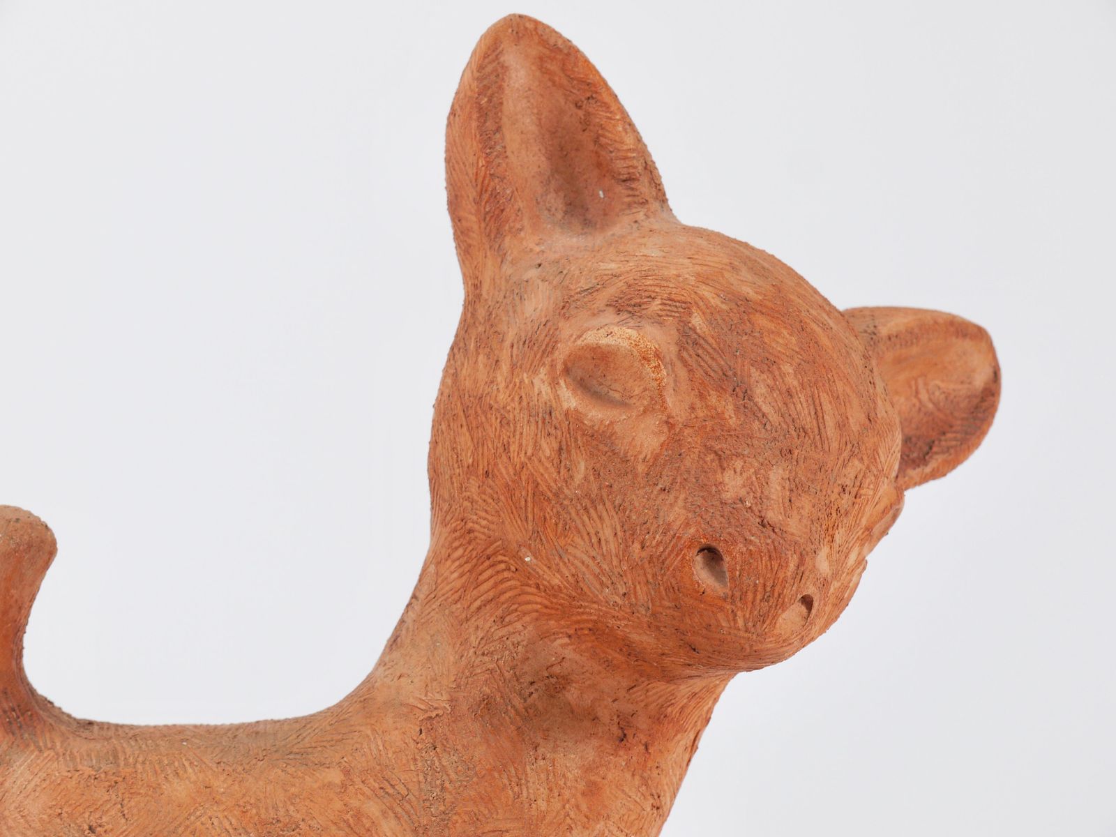 photo vintage Walter Bosse Large Baby Deer Pottery Ceramic Sculpture, Austria, 1920s
