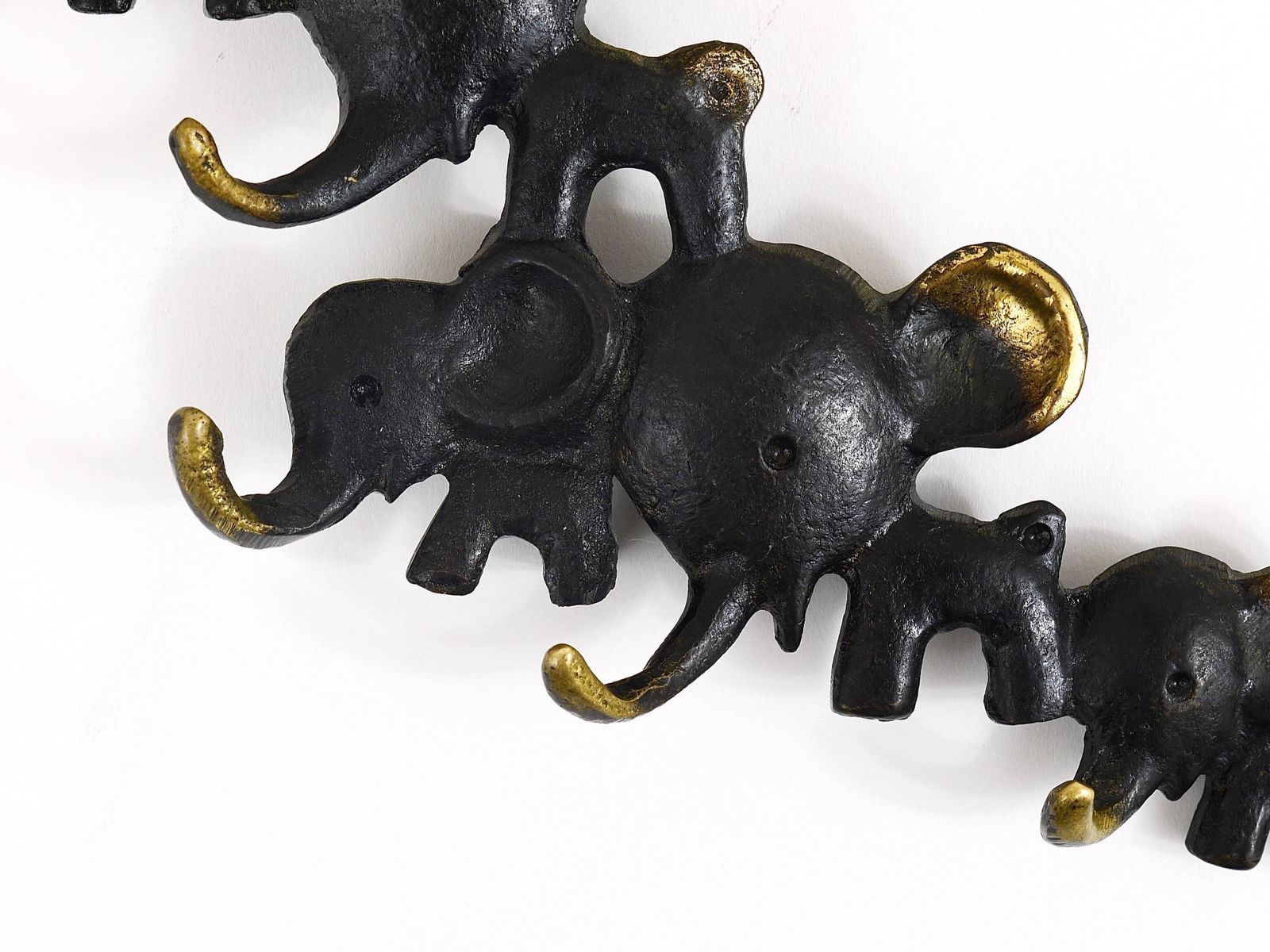Walter Bosse Elephant Brass Key Hanger By Herta Baller, Austria, 1950s photo 556.0