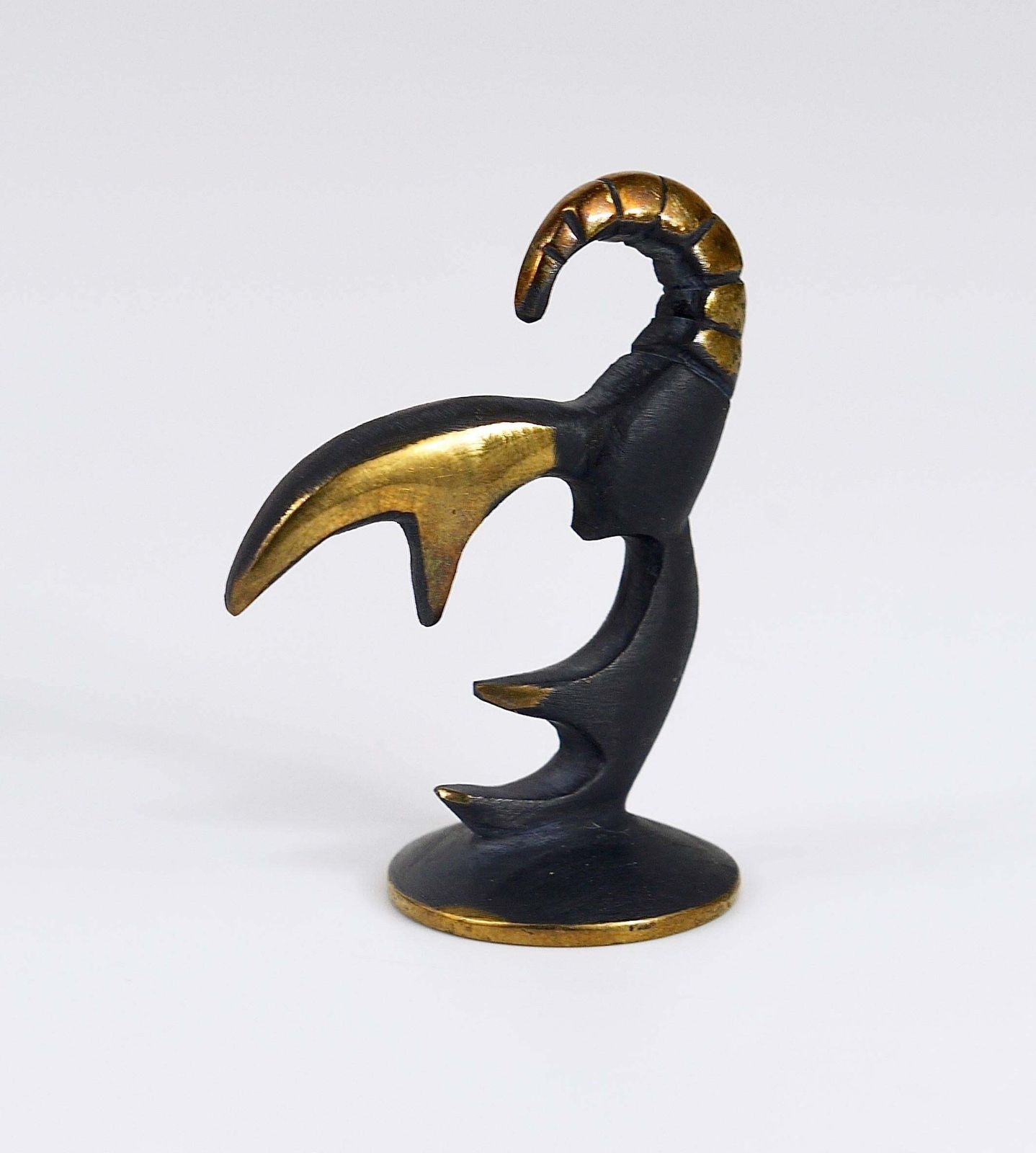 Walter Bosse Cancer Zodiac Sign Brass Figurine By Herta Baller, Austria, 1950s photo furniture