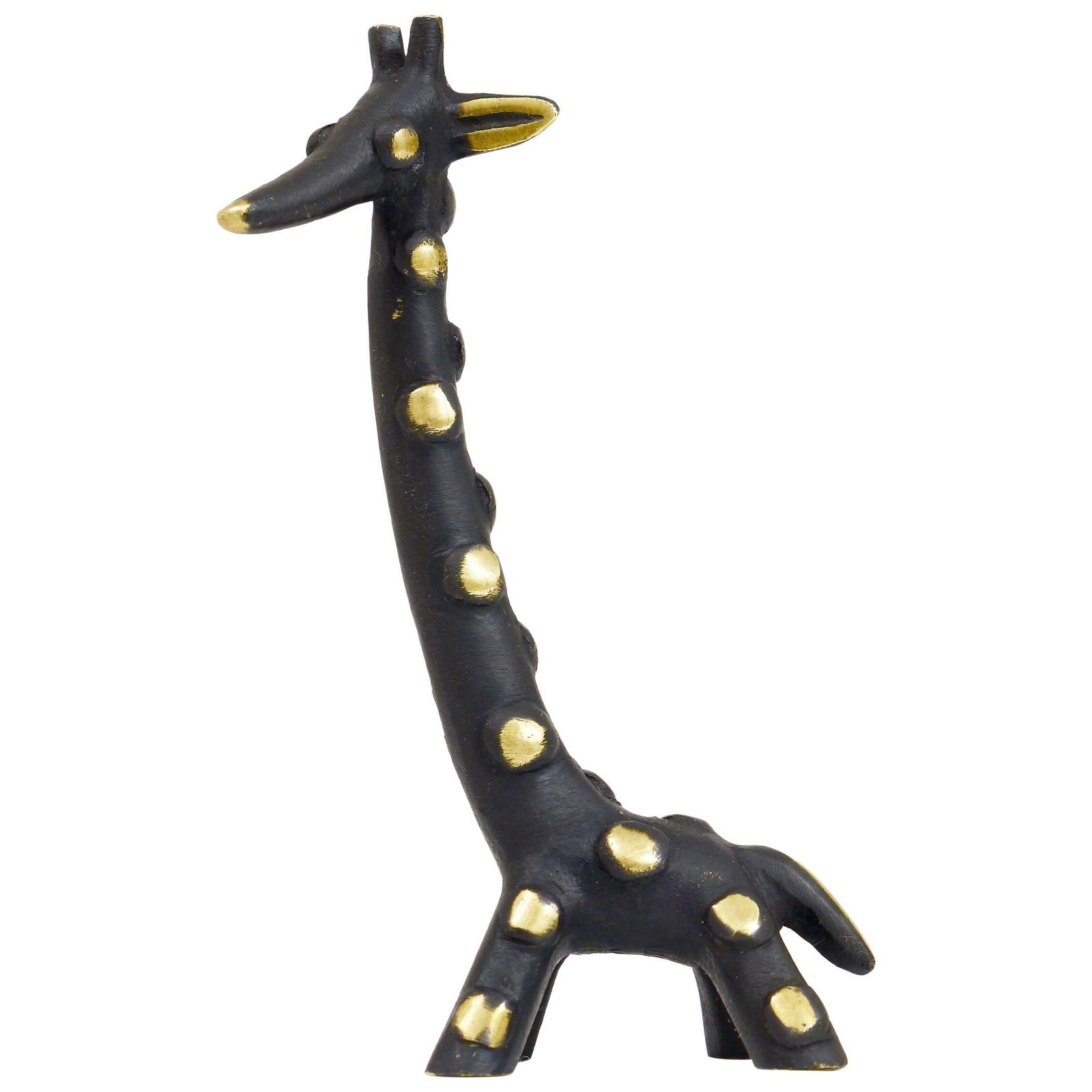 Walter Bosse Brass Giraffe Sculpture Figurine, Herta Baller, Austria, 1950s