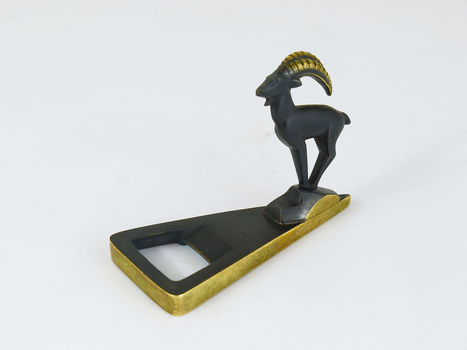 Herta Baller Capricorn Mid Century Brass Bottle Opener, Vienna, Austria, 1950s photo buy