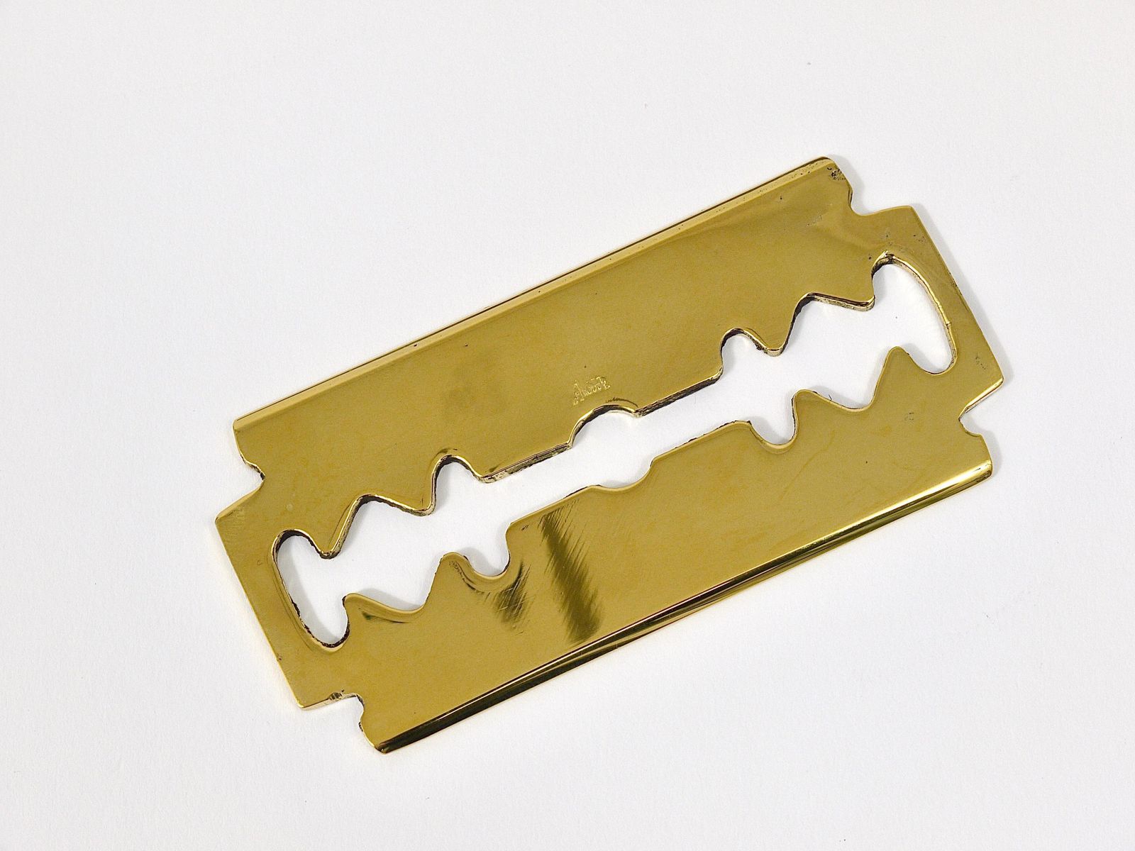 Carl Auböck Handcrafted Razor Blade Brass Paperweight #5378, Austria photo buy