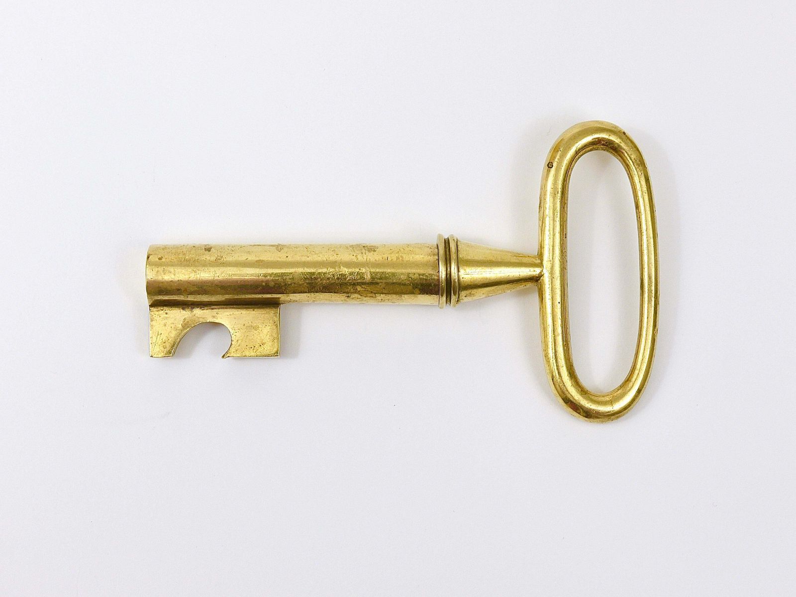 Carl Aubock Big Brass Key Cork Screw, Bottle Opener, Paperweight, Austria, 1950s photo for sale