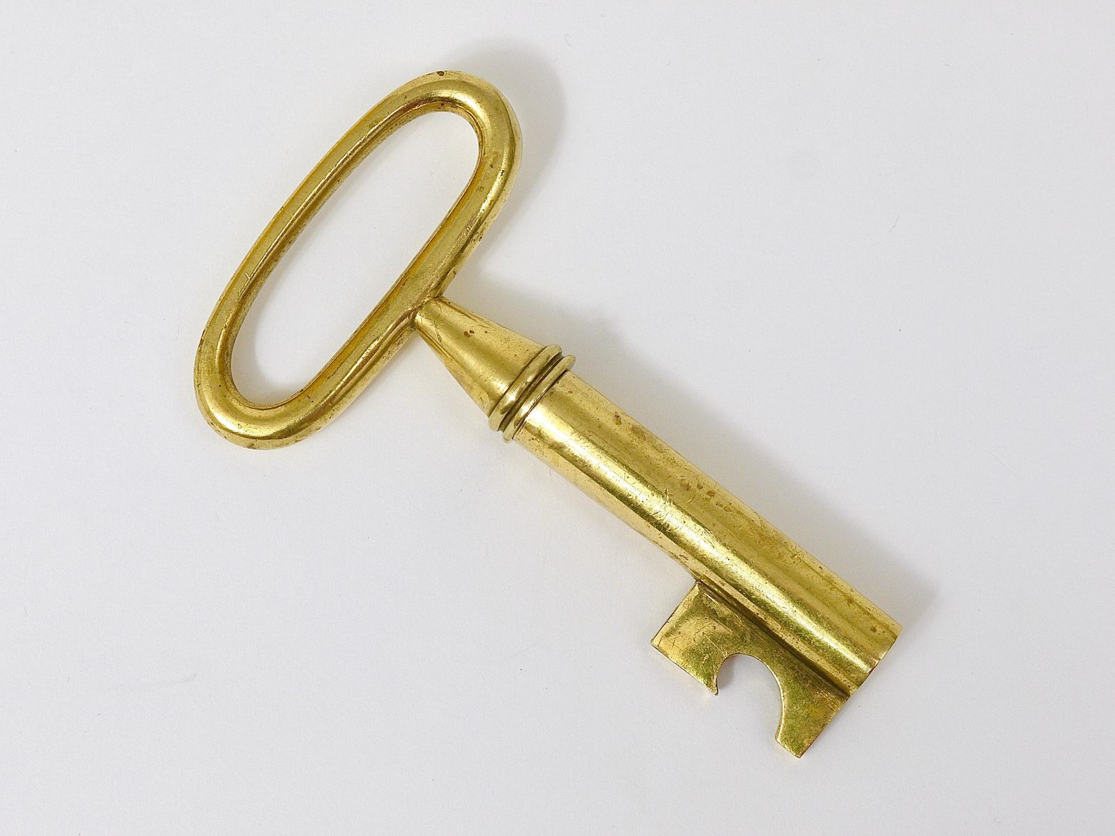 Carl Aubock Big Brass Key Cork Screw, Bottle Opener, Paperweight, Austria, 1950s photo 790.0