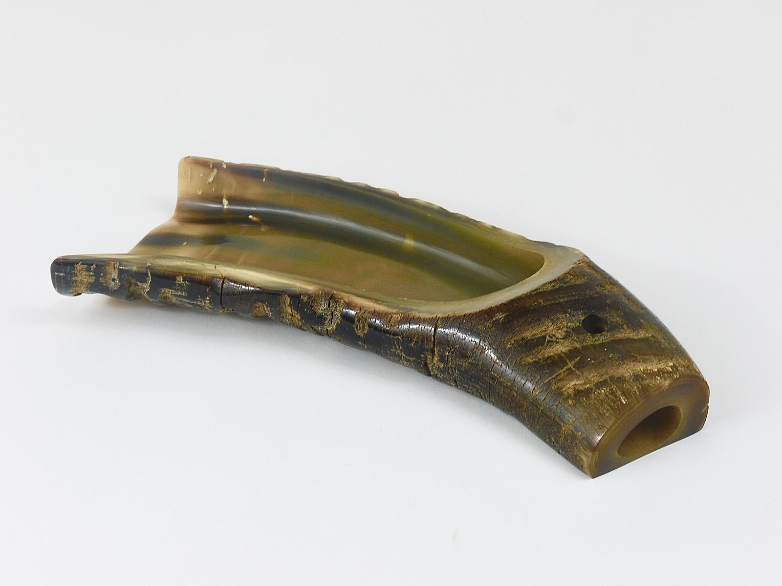 photo vinterior Carl Aubock Mid Century Horn Desk Pen & Pencil Tray & Holder, Austria, 1960s