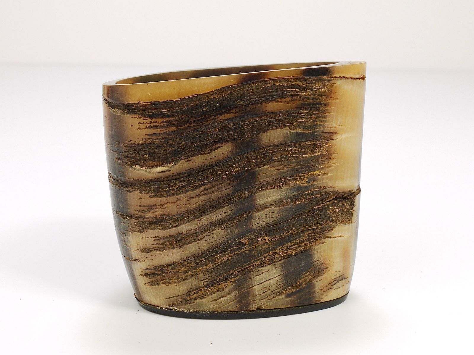 Carl Aubock Mid Century Horn Desk Pen & Pencil Holder Cup, Austria, 1950s photo 476.0