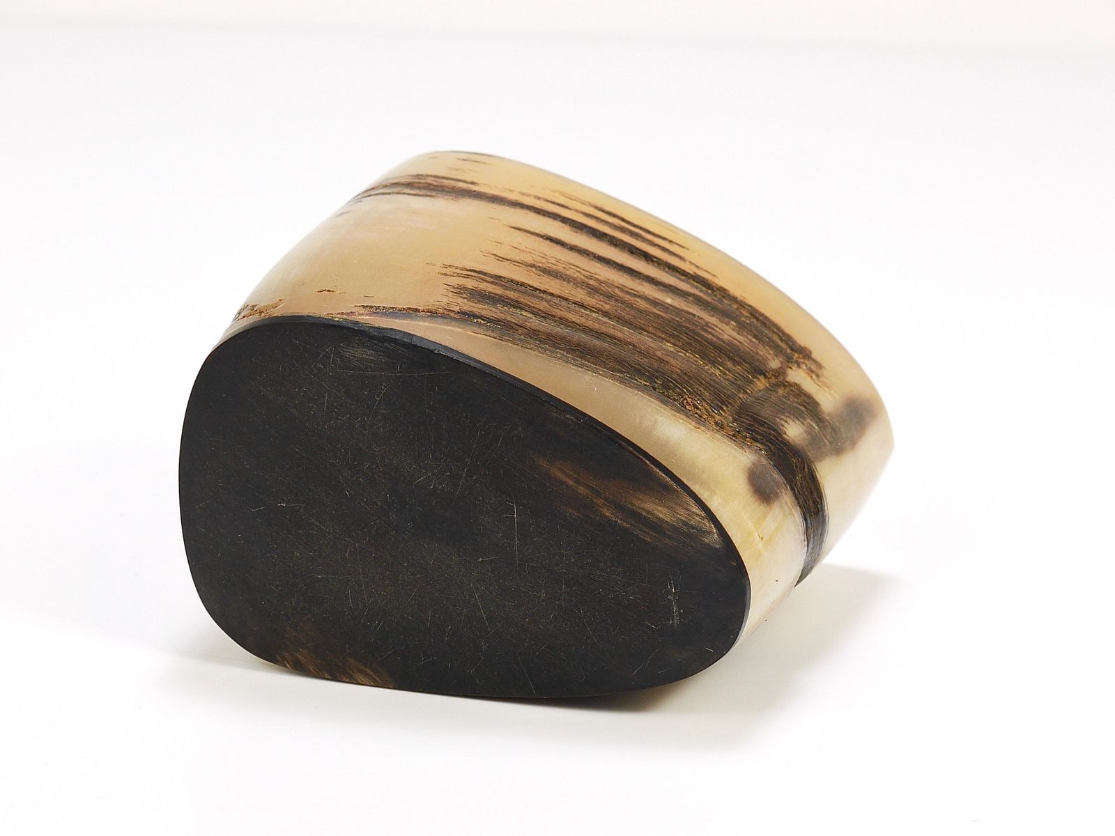 Carl Aubock Mid Century Horn Desk Pen & Pencil Holder Cup, Austria, 1950s photo vinterior
