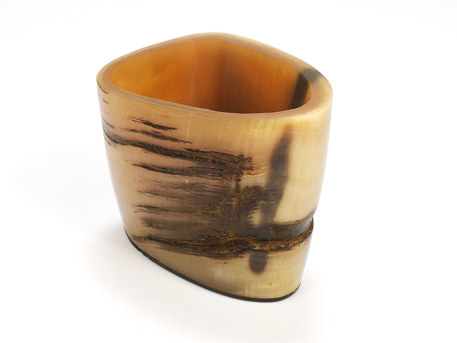 photo furniture Carl Aubock Mid Century Horn Desk Pen & Pencil Holder Cup, Austria, 1950s