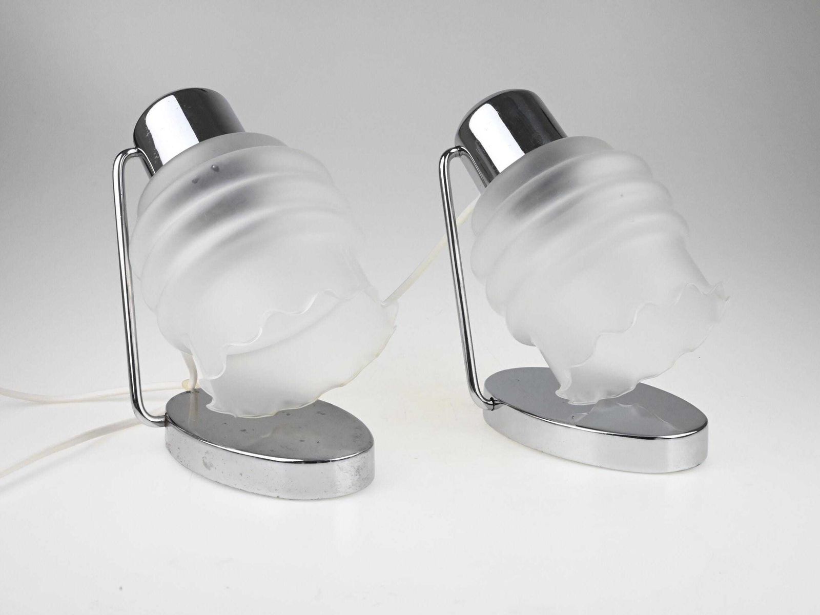 Mid Century Pair Lamps, Pair Of Lamps, Table Lamp, Desk Lamp, Bedside Lamp, Mid Century Lamp, Chrome Lamp, Table Light, Mid Century Lighting photo vinterior